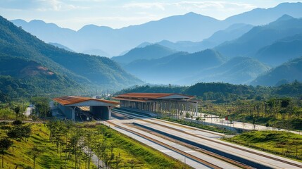 Stunning Landscape View of Laos Mountains