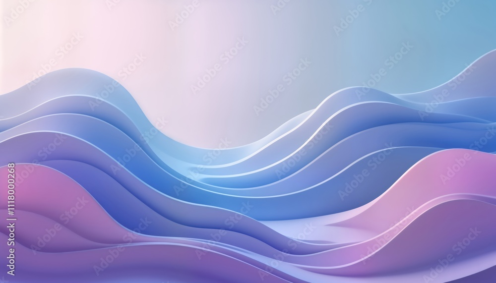 Leinwandbilder abstract illustration with dynamic purple, blue waves. modern, vibrant colors create smooth flow eff