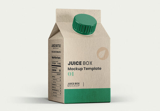Carton Juice Box Mockup