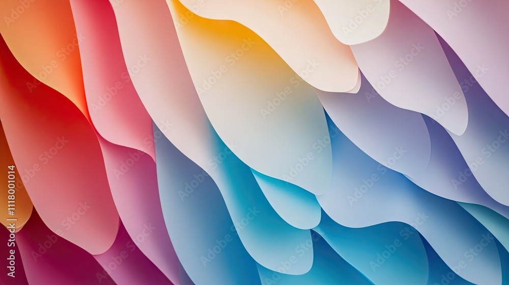 Poster vibrant array of colorful abstract shapes
