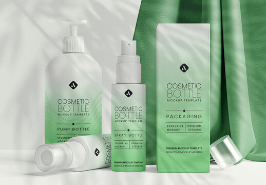 Cosmetic Products Packaging Mockup