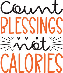 count blessings not calories SVG