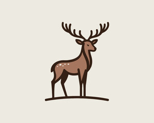 deer silhouette vector illustration