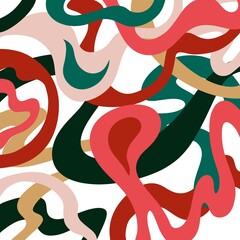 Obraz premium Abstract colorful background, Red, Green, yellow color. use for background, wallpaper, gift wrapping paper, fabric, backdrop, and print design.