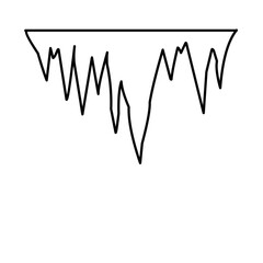 Stalactite Line Illustration 