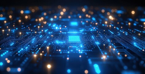 Naklejka premium technology background with circuit board and digital connections