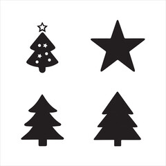 Fototapeta premium Christmas vector flat illustration set