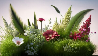 High-Quality Grass and Flower Assets for Architectural Visualization and Rendering