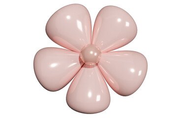 falling pink cherry blossom 3d render icon