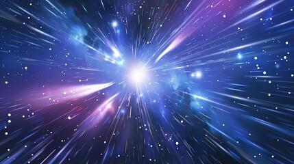 Big Bang colorful space galaxy fog cloud nebula. Universe science astronomy and stary night cosmos mockup background. Supernova concept wallpaper