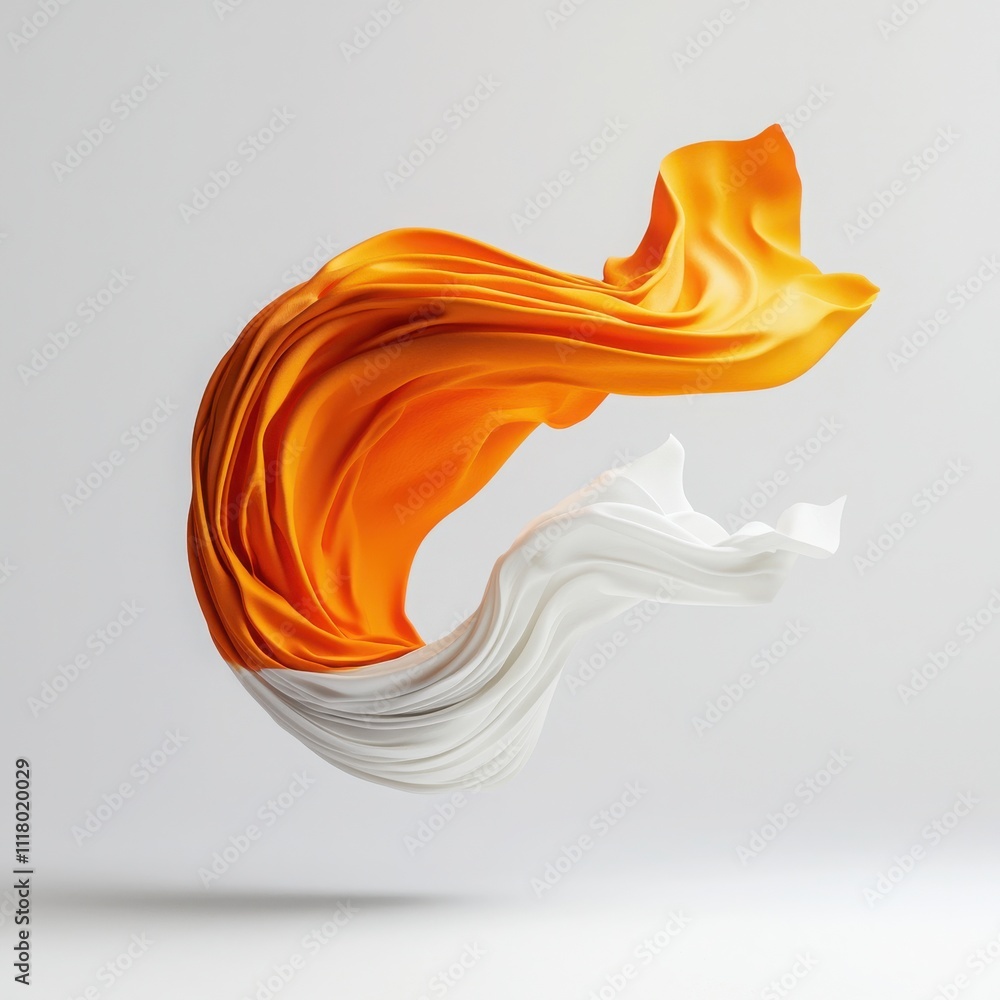 Poster dynamic flow of polymer-enhanced fabrics in motion a stunning visual journey through contemporary de