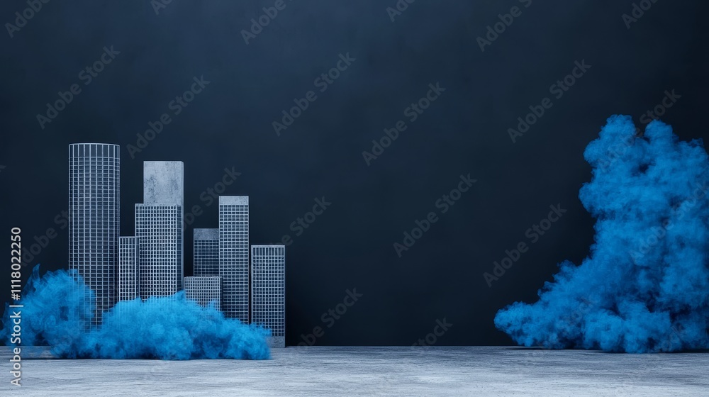 Poster a dark abstract backdrop featuring a rough texture and mist.