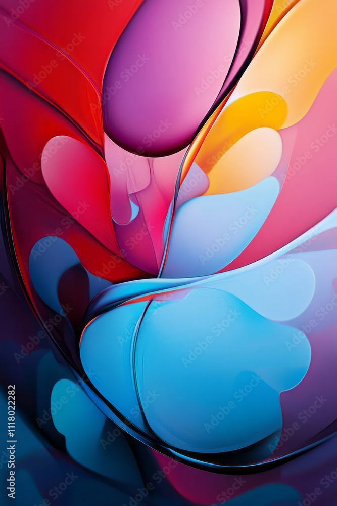 Poster a colorful abstract background with a lot of different shapes
