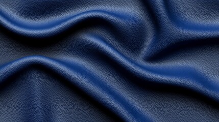 Abstract Background Image Featuring a Deep Blue Leather Texture