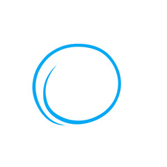 Hand Drawn Blue Circle 