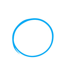 Hand Drawn Blue Circle 