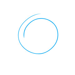 Hand Drawn Blue Circle 