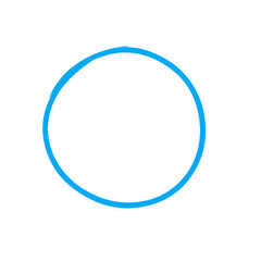 Hand Drawn Blue Circle 