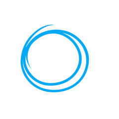 Hand Drawn Blue Circle 