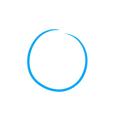Hand Drawn Blue Circle 