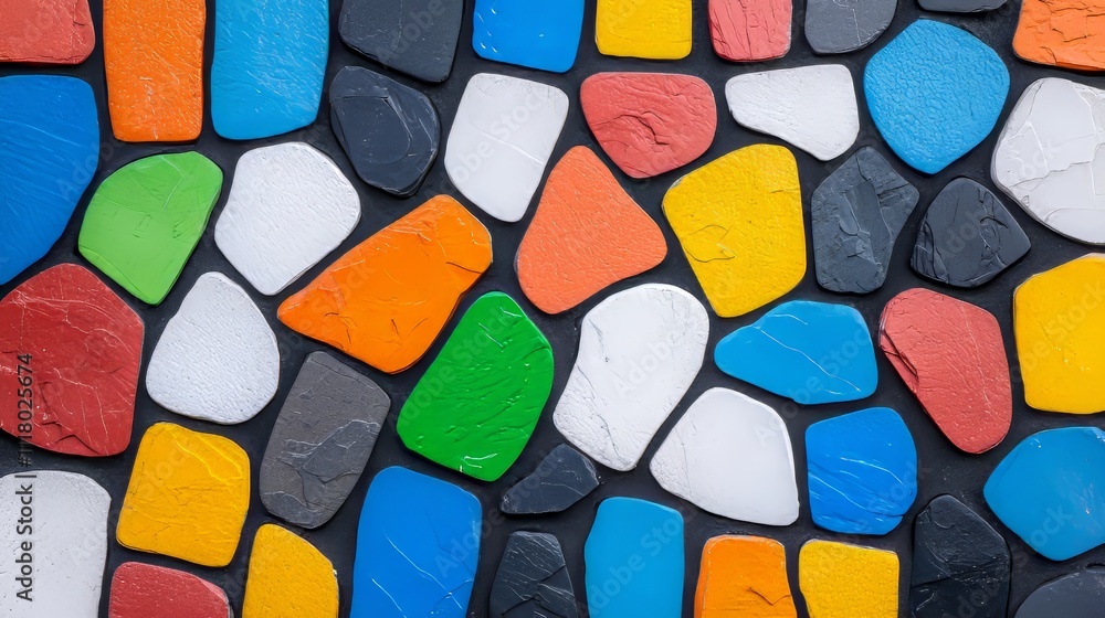 Poster abstract background featuring irregular shapes with a colorful stone texture