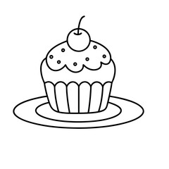 cupcake with chocolate icing