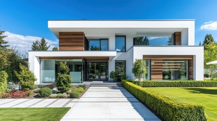 Modern House with Lush Greenery