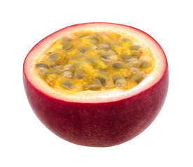 half passion fruit isolated. passionfruit - maracuya isolated, transparent PNG, PNG format, single