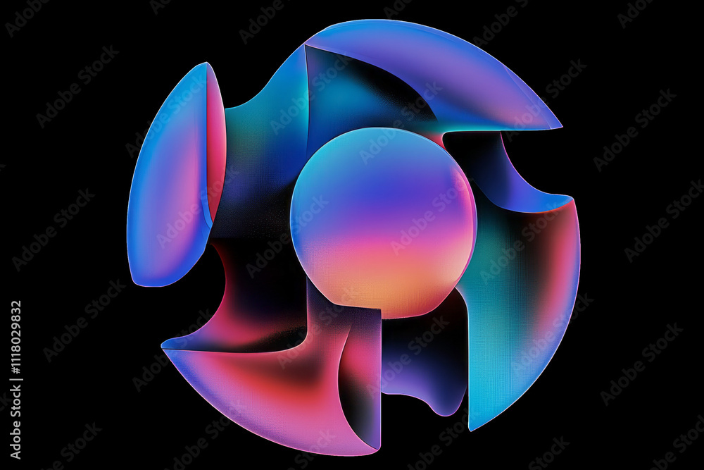 Poster a colorful circular design