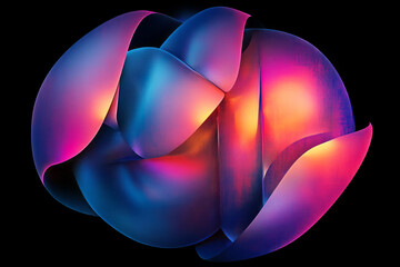 a blue and pink flower