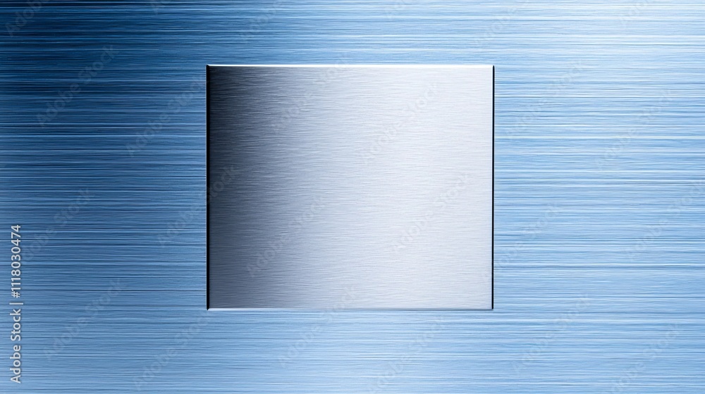 Poster a polished metallic plane with a brushed texture and light that transitions in intensity.