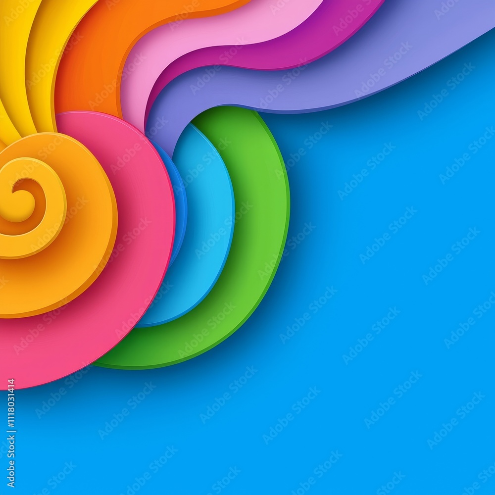 Aufkleber a dynamic, whirling abstract pattern in bold colors that creates a captivating effect.