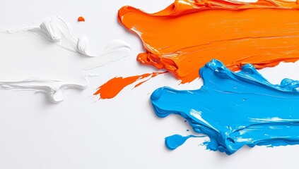 Colorful abstract pattern of swirling orange and blue.