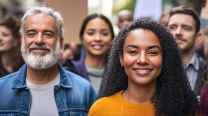 Fototapeta premium Diverse Group of People Smiling Confidently