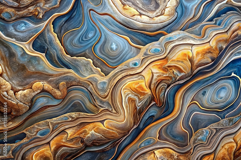 Poster Abstract Colorful Swirling Patterns Smooth Textures Fluid Artwork Design
