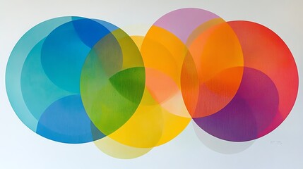 Colorful overlapping circles creating a vibrant abstract art.