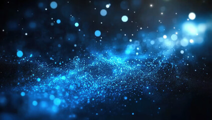 Fototapeta premium Digital background with glowing hexagons and blue lights in a honeycomb pattern, emphasizing a futuristic and modern theme