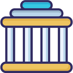 Building vector icon with an  isolated background 