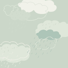 北欧風の雲の背景素材イラスト5