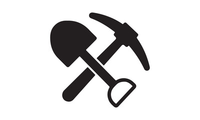 Shovel icon vector design stock illustration-the hammer Calligraphy t shirt design, card, flyer, Hand drawn lettering phrase, svg Files for Cutting Cricut and Silhouette, EPS 10