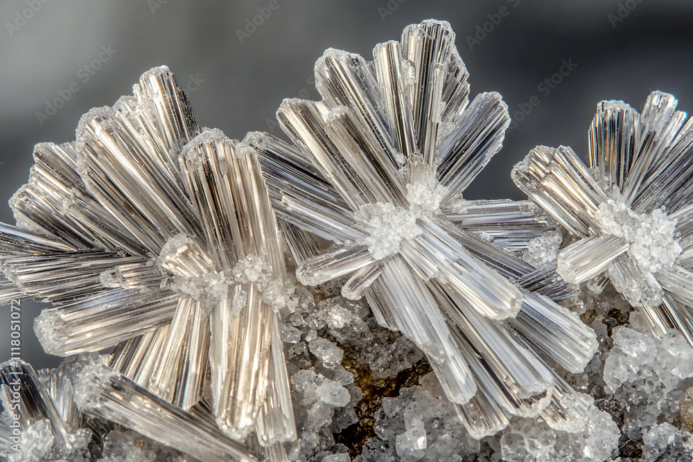 Poster natural crystal formation displaying stunning geometric patterns