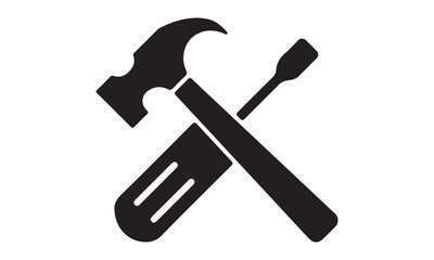 Shovel icon vector design stock illustration-the hammer Calligraphy t shirt design, card, flyer, Hand drawn lettering phrase, svg Files for Cutting Cricut and Silhouette, EPS 10