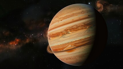 Majestic Universe with Colorful Planets and Sparkling Stars Background