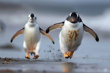 Fototapeta premium penguin on the rocks