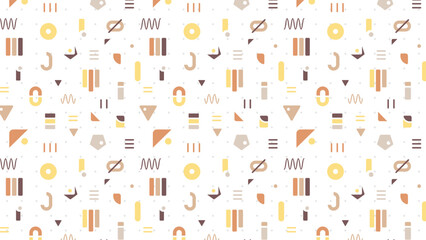 Hand drawn flat geometric lines pattern design