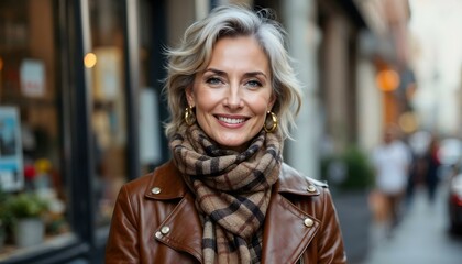 Fototapeta premium Beautiful older woman powerful confident style boss strength beauty fashion diversity