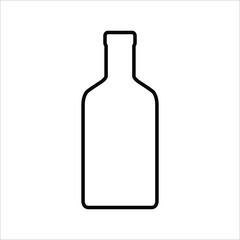 Minimalist Beer Bottle Icon - Flat Design Vector for Bar, Brewery, and Alcohol Branding