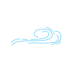 Wind blow line icon vector