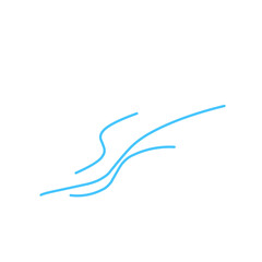 Wind blow line icon vector