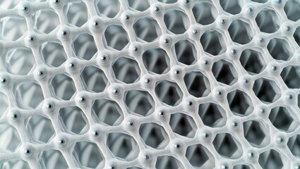 Interconnected Nodes. Abstract background featuring a network of interconnected spheres and lines, resembling a molecular structure or a futuristic cityscape.